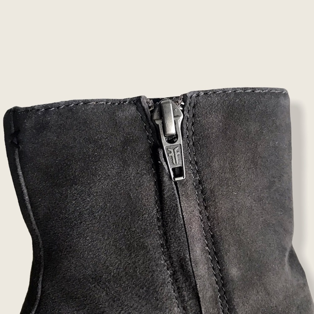 Frye Jodi Fringe Short Suede Trendy Ankle Bootie - Picture 12 of 16